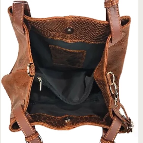 Vera pelle Leather made in Florence suede satchel - Picture 4 of 8